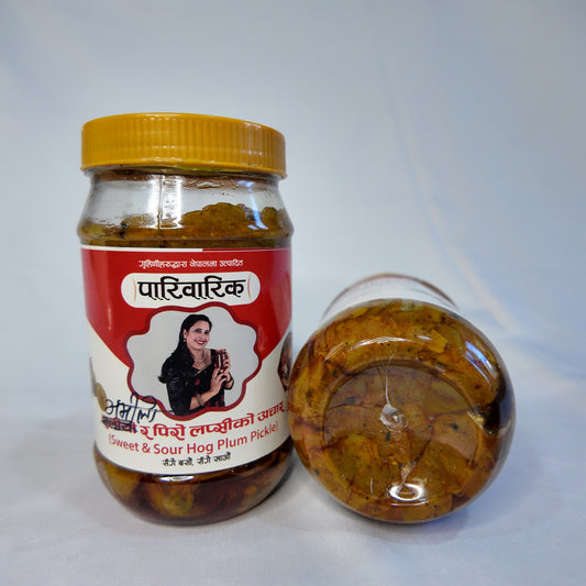 Amilo ra Piro Lapsi Aachar — Sour & Spicy Lapsi Pickle