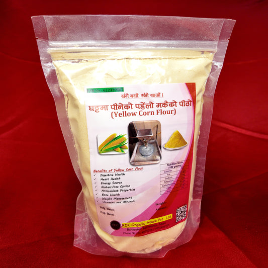 Pahelo Makai ko Pitho — Organic Yellow Corn Flour